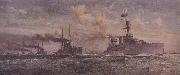 Charles Dixon, HMS Cardiff leading the surren-dered German Fleet into the Firth of Forth